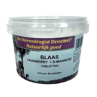 Dierendrogist Blaas / Cranberry / D-Mannose Tabletten 120 TBL