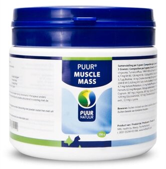 Puur Natuur Puur Muscle Mass (Spieropbouw) Hond &amp; Kat 250 GR