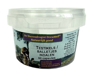Dierendrogist Testikels Indalen Capsules 60 ST
