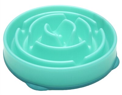 Merkloos Slo-Bowl Feeder Drop Teal Lichtblauw 29X29X7 CM