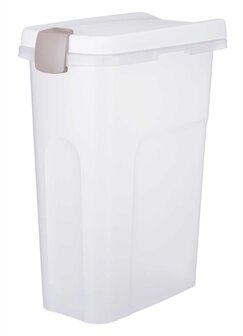 Trixie Voerton Luchtdicht Afsluitbaar Kunststof Transparant Wit / Wit 25 LTR 23X39X51 CM