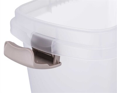 Trixie Voerton Luchtdicht Afsluitbaar Kunststof Transparant Wit / Wit 25 LTR 23X39X51 CM