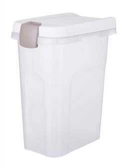 Trixie Voerton Luchtdicht Afsluitbaar Kunststof Transparant Wit / Wit 15 LTR 22X34X41,5 CM