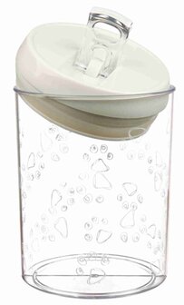 Trixie Voorraadpot Kunststof Transparant / Wit 1,5 LTR 17,5 CM