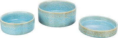 Trixie Voerbak / Drinkbak Keramiek Blauw 13X13 CM 400 ML