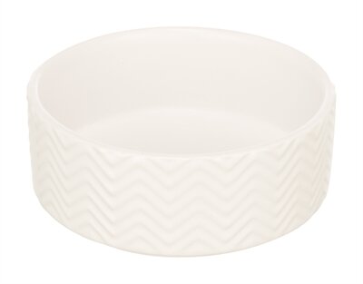 Trixie Voerbak / Drinkbak Wave Keramiek Wit 13 CM 400 ML