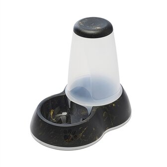 Savic Voerdispencer Loop Marble Zwart / Goud 32,5X22X29 CM 3 LTR