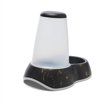 Savic Voerdispencer Loop Marble Zwart / Goud 32,5X22X29 CM 3 LTR