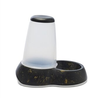 Savic Voerdispencer Loop Marble Zwart / Goud 32,5X22X29 CM 3 LTR