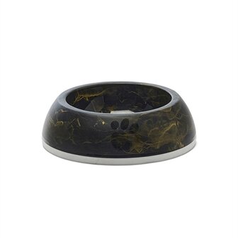 Savic Voerbak Delice 1 Marble Zwart / Goud 16,5X16,5X5 CM 300 ML