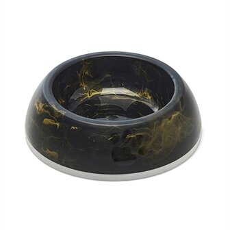 Savic Voerbak Delice 1 Marble Zwart / Goud 16,5X16,5X5 CM 300 ML