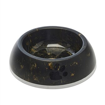Savic Voerbak Delice 3 Marble Zwart / Goud 26X26X8 CM 1,2 LTR
