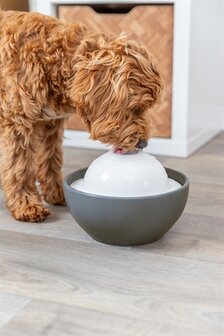 Trixie Vital Dome Drinkfontein Keramiek Grijs / Wit 1,5 LTR 20X10X20 CM