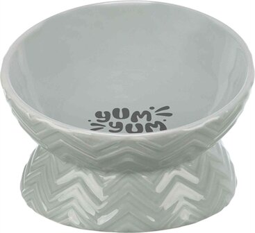 Trixie Verhoogde Voerbak / Waterbak Keramiek Grijs 350 ML 17 CM