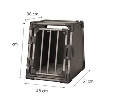 Trixie Vervoersbox Aluminium Grafiet S 61X48X56 CM