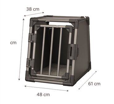 Trixie Vervoersbox Aluminium Grafiet M&ndash;L: 86X61X65 CM