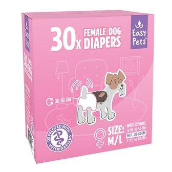Easypets Hondenluiers Teef M/L 30 ST