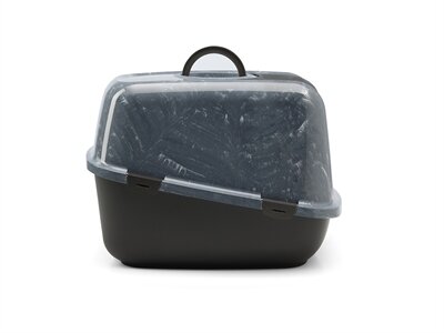 Savic Kattenbak Nestor Jumbo Marble Grijs / Zwart 66,5X48,5X46,5 CM