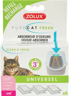 Zolux Clean &amp; Fresh Universeel Filter Kattenbak 6 ST