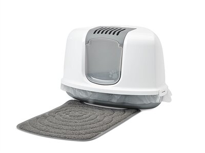 Savic Hoek Kattenbak Nestor Grijs / Wit 58,5X45,5X40 CM