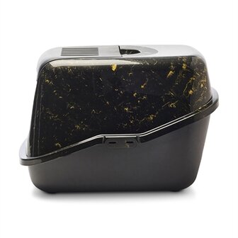 Savic Kattenbak Nestor Marble Zwart / Goud 56X39X38,5 CM