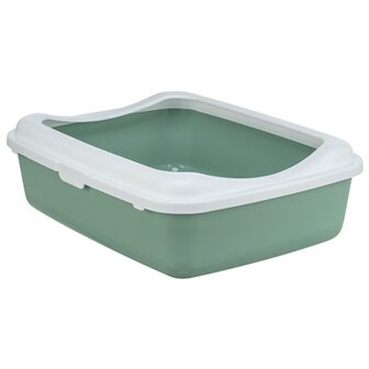 Trixie Kattenbak Classic Met Rand Salie / Wit 37X48X15 CM