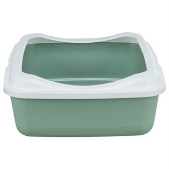 Trixie Kattenbak Classic Met Rand Salie / Wit 37X48X15 CM