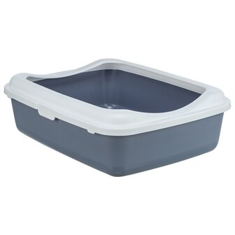 Trixie Kattenbak Classic Met Rand Paars / Wit 37X48X15 CM