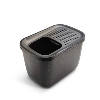 Savic Kattenbak Hop In Marble Zwart / Goud 58,8X39X39,5 CM