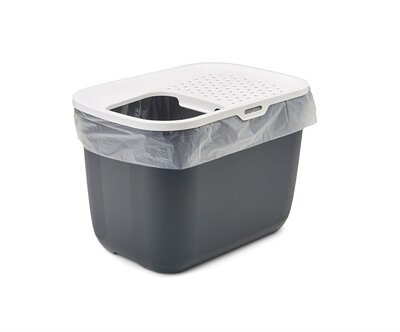 Savic Kattenbak Hop In Antraciet / Wit 58,5X39X39,5 CM