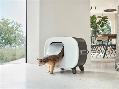 Savic Kattenbak Mira Deluxe Antraciet / Wit 55,5X44X49,5 CM