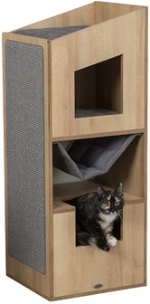 Trixie Citystyle Cat Tower Bruin / Grijs 105 CM