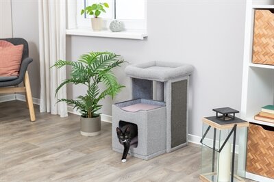 Trixie Kitten Krabpaal Carlita Grijs / Lila 63 CM
