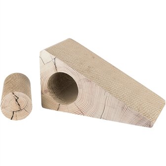 Trixie Krabhelling 2-Delig Karton Catnip Bruin 44X23X21 CM
