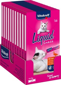 Vitakraft Cat Liquid Snack Eend &amp; B-Glucaan 11X6 ST