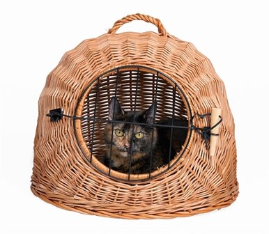 Trixie Rotan Kattenmand Met Deur &oslash; 50CM