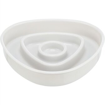 Trixie Voerbak Slowfeeding Kunststof / Tpr Grijs 15X15 CM 350 ML