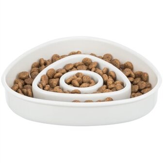 Trixie Voerbak Slowfeeding Kunststof / Tpr Grijs 15X15 CM 350 ML