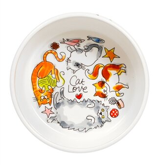 Blond Amsterdam Voerbak Cat Love 15,5X15,5X7 CM