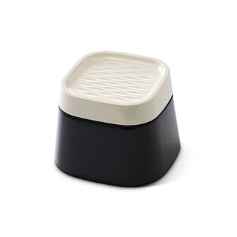 Savic Ergo Cube Voerbak Creme / Zwart 22X22X16 CM