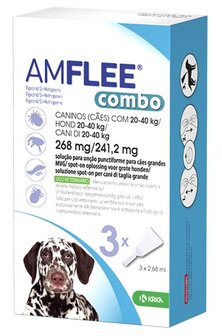 Krka Amflee Combo Spot On Hond 20-40 KG 268 MG 3 PIP