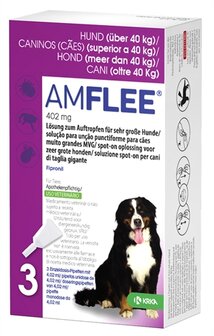 Krka Amflee Spot On Hond &gt;40 KG 402 MG 3 PIP