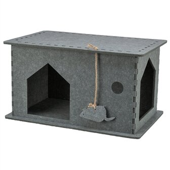 Trixie Kattenmand Huis Lene Vilt Grijs 54X30X35 CM