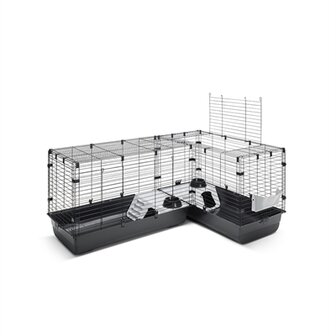 Savic Clubix Corner Knaagdierkooi Zwart 146,5/100X50X63,5 CM
