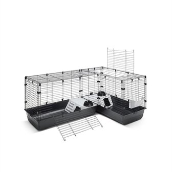 Savic Clubix Corner Knaagdierkooi Zwart 146,5/100X50X63,5 CM