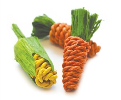 Critter&#039;s Choice Happy Pet Sisal Wortels En Mais Mini 10X3X3 CM 3 ST