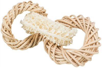Trixie Luffaring Met Rotan-En Ma&iuml;sblad Ring Naturel 13X13 CM