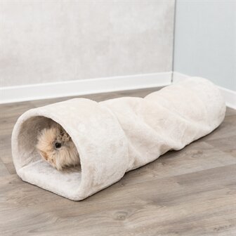 Trixie Speeltunnel Konijn / Cavia Pluche Beige 80X27X21 CM