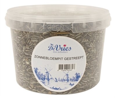 De Vries Zonnebloempit Gestreept 1,3 KG