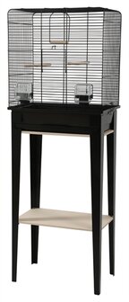 Zolux Vogelkooi Chic Loft Met Meubel Zwart 124X44,5X28 CM